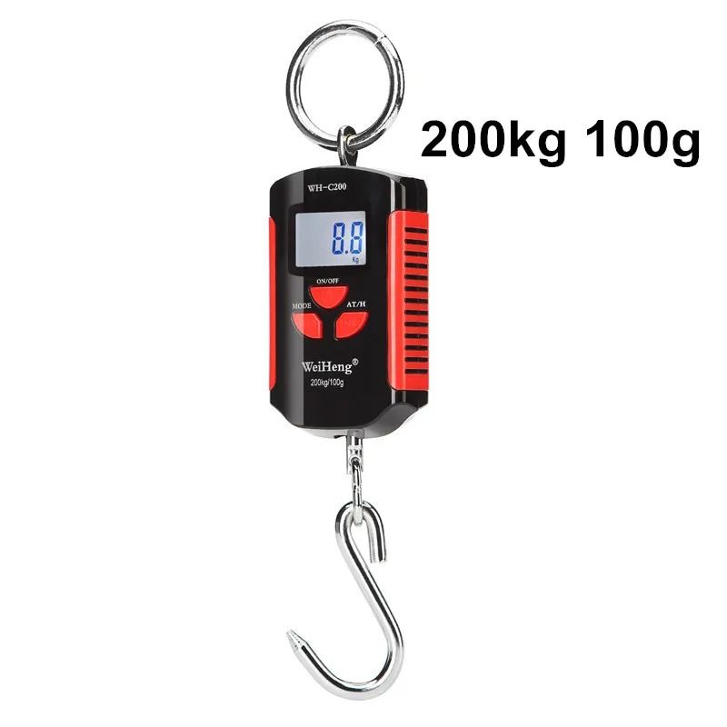 Digital Crane Scale 200kg / 300kg / 500kg Heavy Duty Hanging Hook Scale with LCD Display & Stainless Steel Hardware