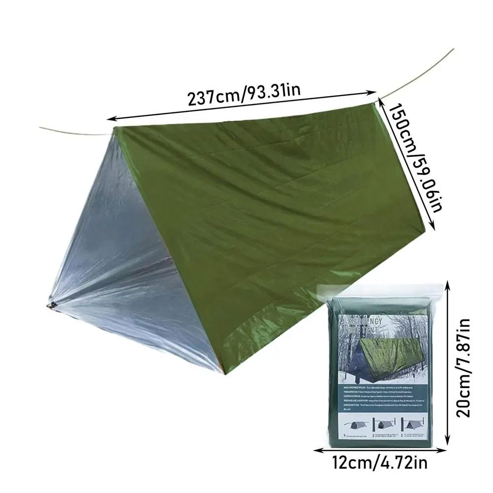 Outdoor Emergency Survival Tent & Thermal Escape Shelter Kit with Waterproof Blanket Sleeping Bag