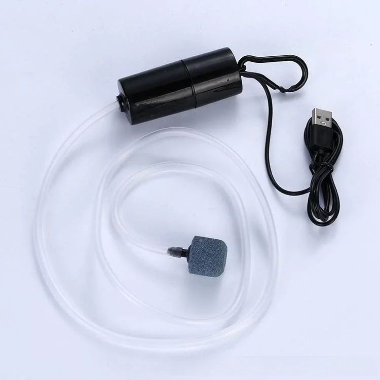Mini USB Aquarium Oxygen Air Pump Portable Silent Aerator Compressor for Fish Tank & Fishing