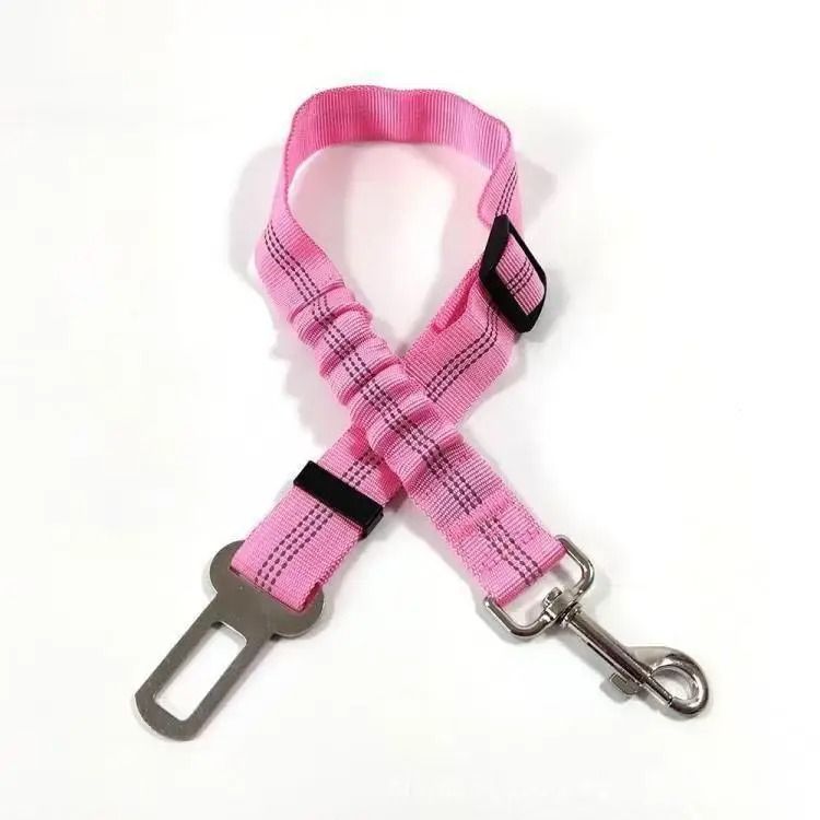 Adjustable Retractable Bungee Dog Car Seatbelt & Shock-Absorbing Elastic Pet Safety Leash