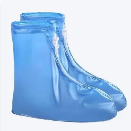1 Pair Waterproof Reusable Rain & Snow Shoe Covers with Non-Slip Sole