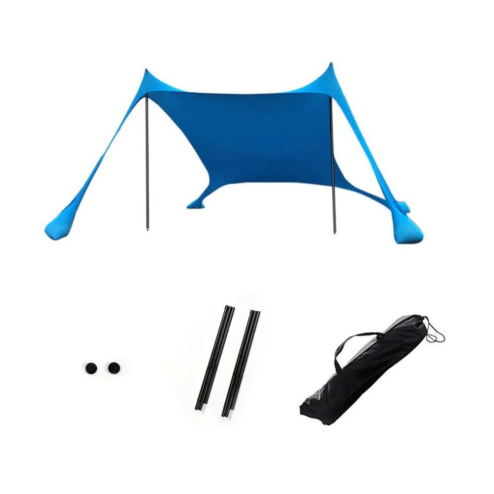 Outdoor Family Beach Tent Canopy (UPF50+) - Windproof Portable Camping Sun Shelter