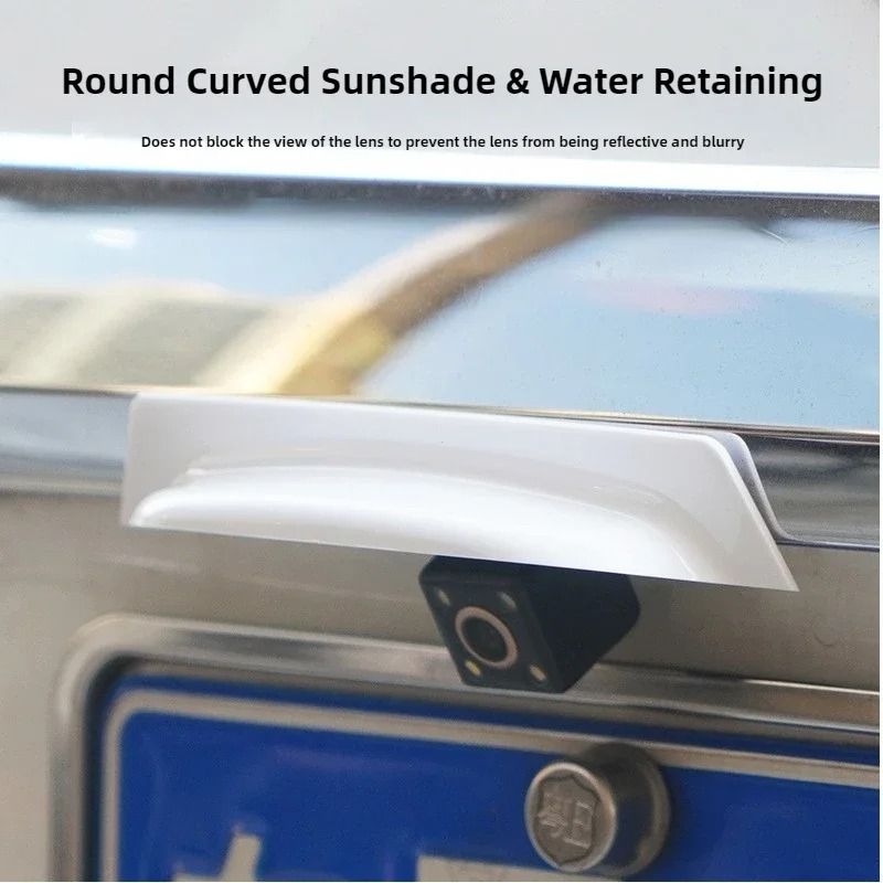 Universal Car Reversing Camera Rain Shield - Weatherproof Lens Visor & Anti-Glare Protective Trim Cover