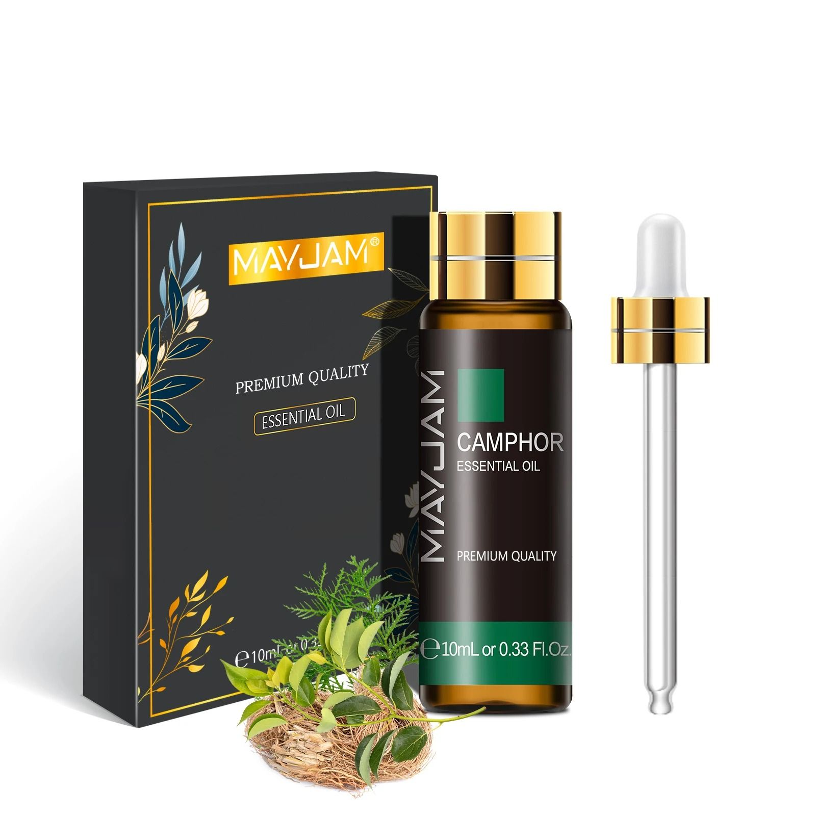 10ml Pure Plant Essential Oil - Natural Therapy Oils for Humidifier & Diffuser (Lavender, Mint, Rose, Vanilla)