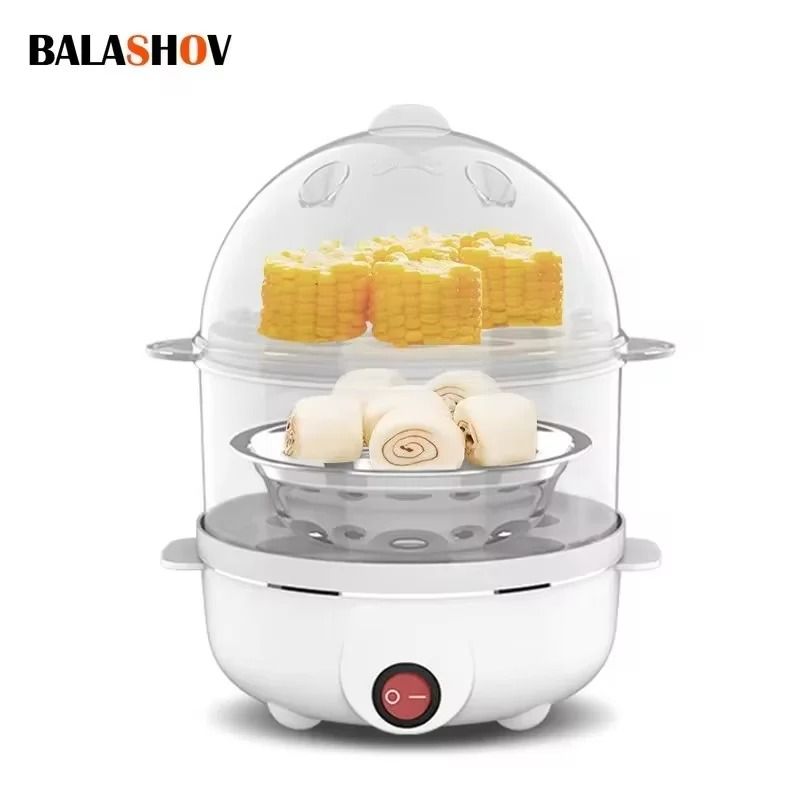 Multi-Functional 7-Egg Automatic Electric Egg Cooker - Rapid Steamer & Poacher for Breakfast Prep (EU Plug)