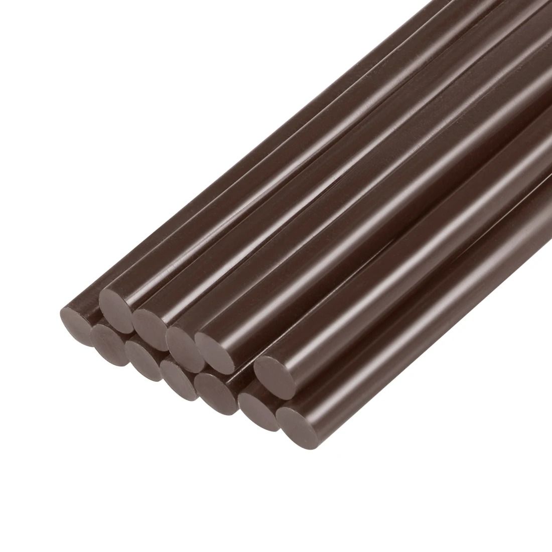 uxcell 12-Piece Mini Hot Glue Sticks - 0.27-Inch x 4-Inch Brown Hot Melt Glue Rods for Crafting & Repairs