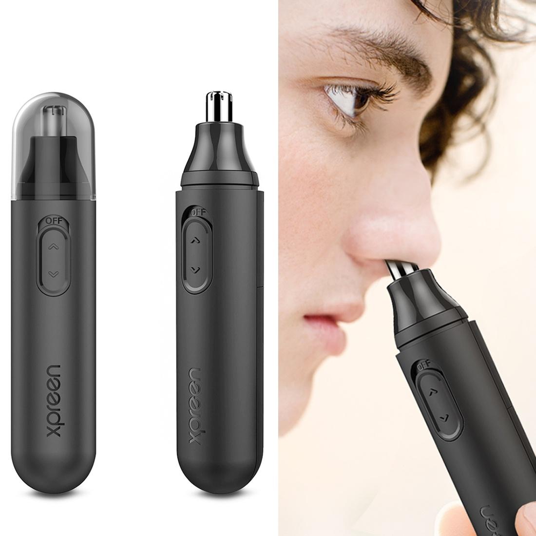 High Speed Electric Nose & Ear Hair Trimmer Stainless Steel Rotary Grooming Tool for Men & Women