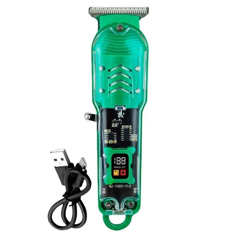 LCD Digital Display Cordless Hair Clipper, Portable Electric Hair Trimmer USB Type-C Rechargeable
