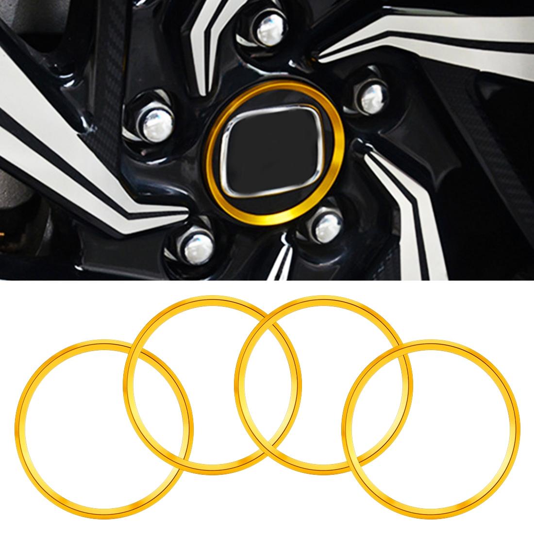 Car Metal Wheel Hub Decoration Ring for Series Red Alloy Trim Accessory