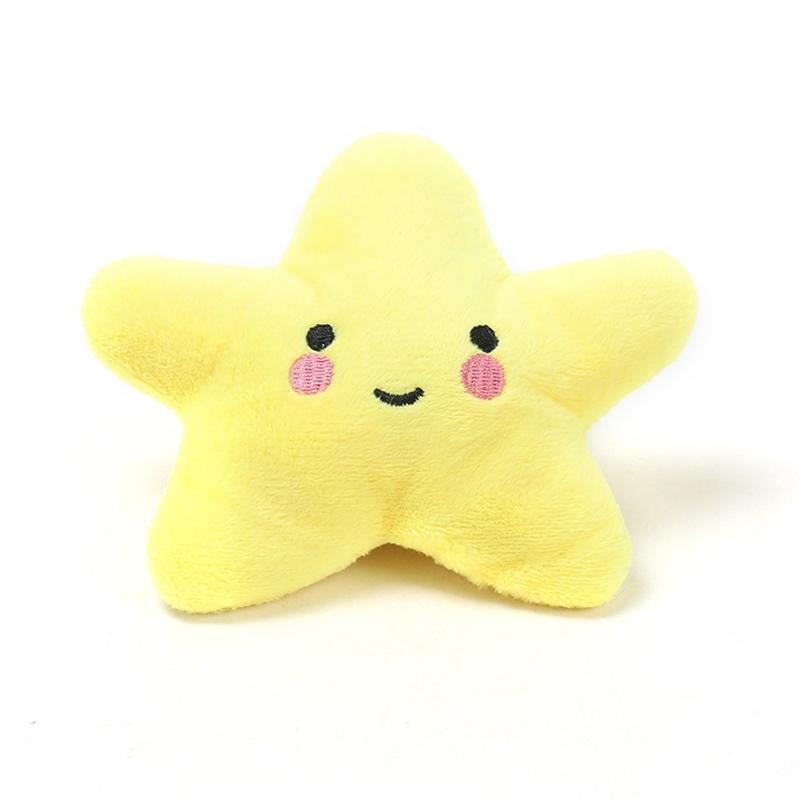 Plush Starfish Squeaky Dog Teething Toy Set  Soft Chew Interactive Pet Toy for Puppies & Small Dogs