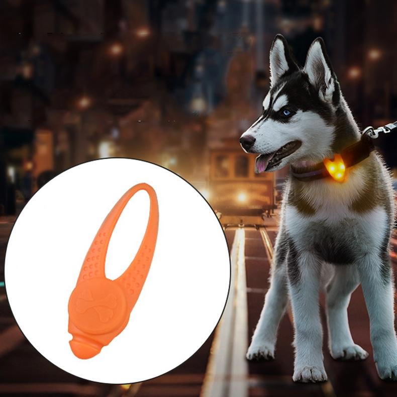 GlowGuard Red LED Dog Collar Light Waterproof Safety Pendant