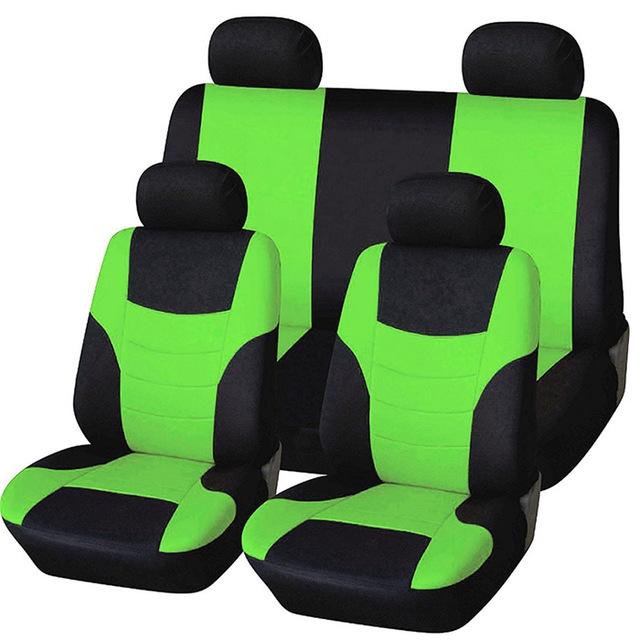 Universal Car Seat Cover Set for All Seasons Breathable Polyester Interior Protection