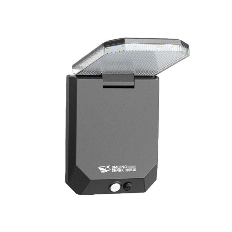 SMILING SHARK BD 068 Solar Motion Sensor Light Foldable Outdoor Wall Lamp LED Solar Security Lighting