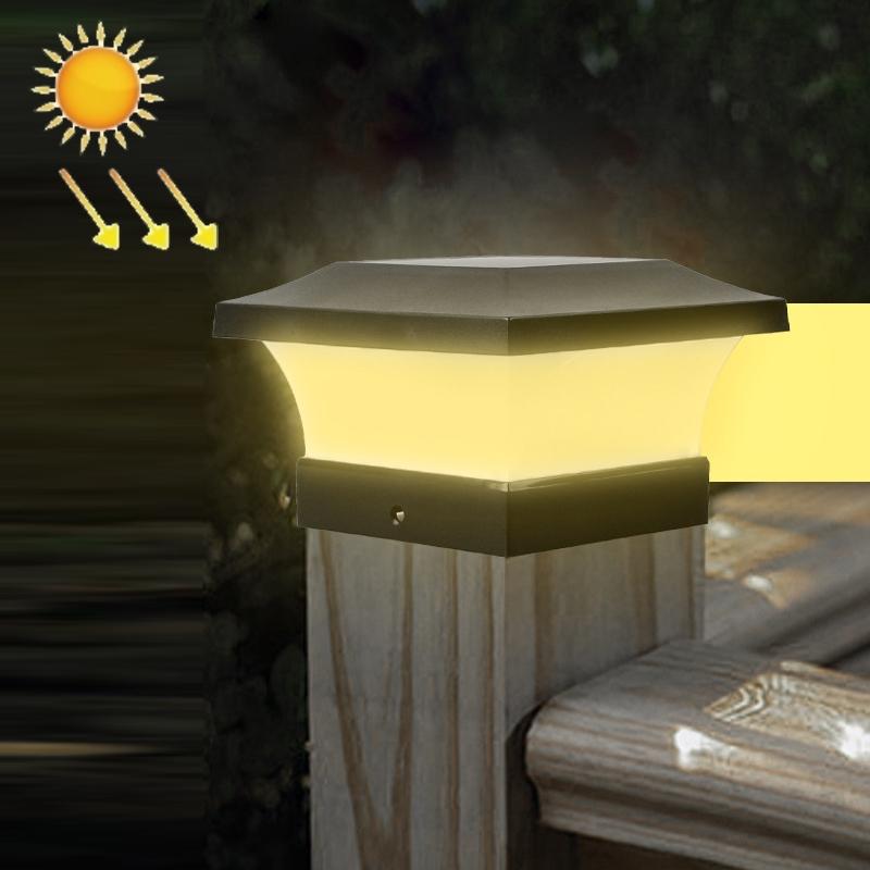 Solar LED Waterproof Outdoor Column Light Solar Garden Wall Courtyard Lamp