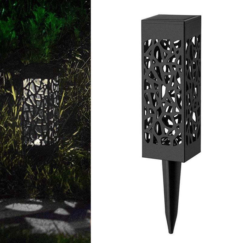 Hollow Out Solar Garden Lawn Lamp White Light Waterproof Decorative Pathway Solar Lights for Outdoor Yard