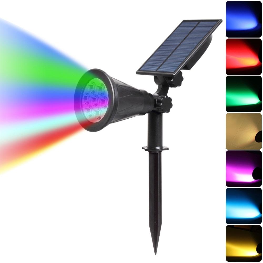 LumaGuard Solar Spotlight & Wall Light Waterproof LED Outdoor Landscape Security Light