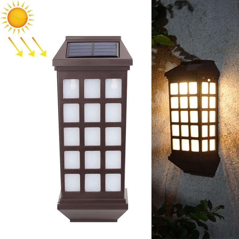Solar Outdoor Fence Wall Light Waterproof LED Garden Pathway Decorative Light