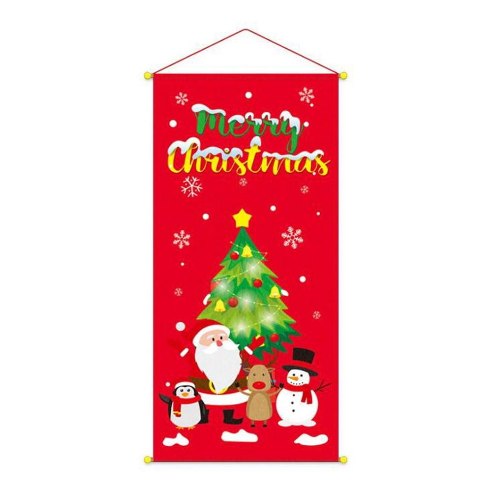 Christmas Banner Cloth Wall Poster Decoration for Party, Home, Hotel & Mall Holiday Decor
