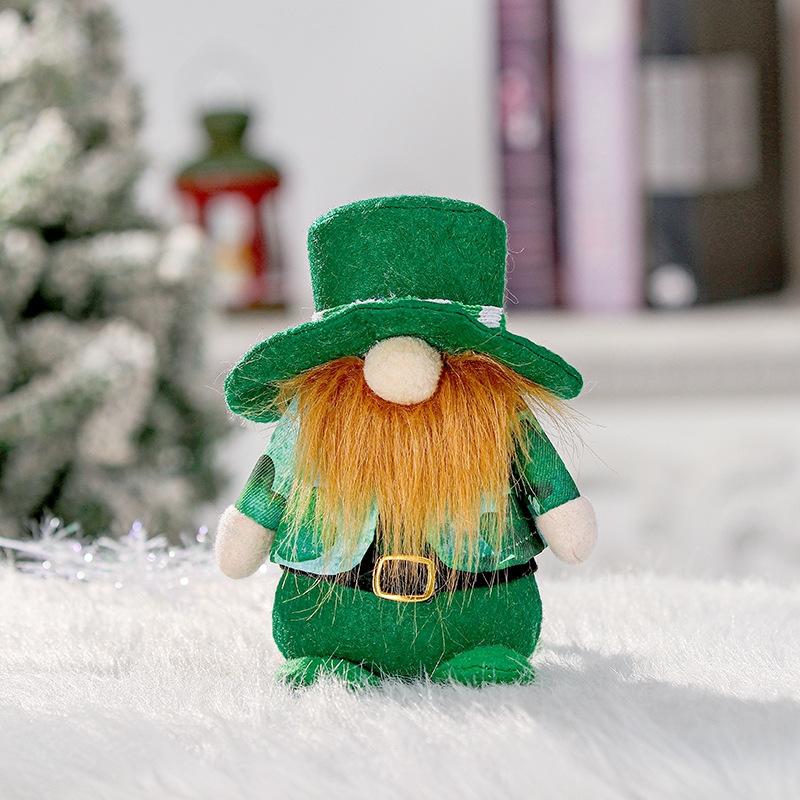Lucky Irish Faceless Gnome Doll St. Patricks Day Decoration Ornament