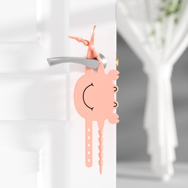Cute Cartoon Silicone Door Lock Cover Silent Door Latch Silencer & Noise Reducing Buffer