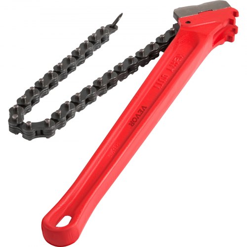 Heavy Duty Chain Wrench Pipe with Chain, Oil Filter Wrench for Plumbing & Pipe Repairs