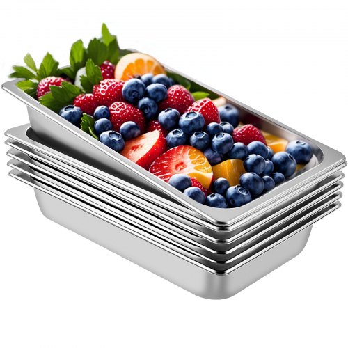 Steam Table Pans, Full Food Container, Anti-Jam Stainless Steel Oven Tray, Hotel Buffet Catering Pans