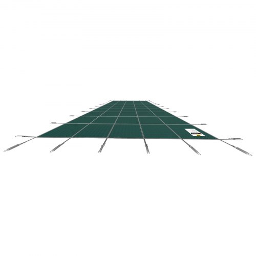 Rectangle Inground Safety Pool Cover, Green Mesh Solid Swimming Pool Winter Safety Cover for Enhanced Protection