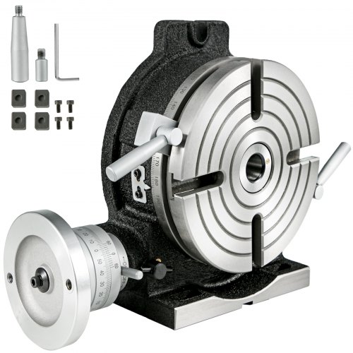8" Horizontal & Vertical Rotary Table, HV8 Precision 3MT Milling Drilling Machine with Vernier Reading for Boring.