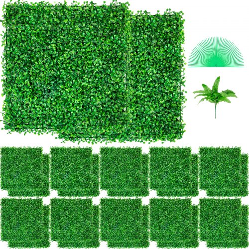 Artificial Boxwood Hedge Wall Panels UV Protected, Green Grass Privacy Fence for Outdoor Backyard, Wall Decoration