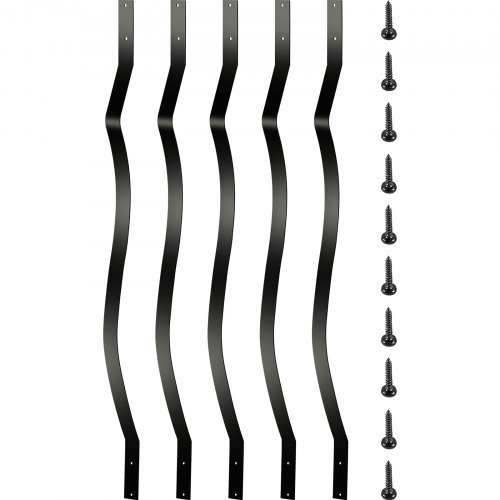 Stylish Matte Black Deck Balusters, 51-Pack 32.25" Aluminum Alloy Spindles for Outdoor Stair, Porch & Deck Railing