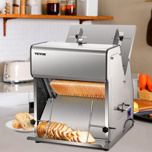 Thickness Commercial Toast Bread Slicer, Electric Bread Cutting Machine, Loaf & Toast Cutter for Bakeries & Cafes