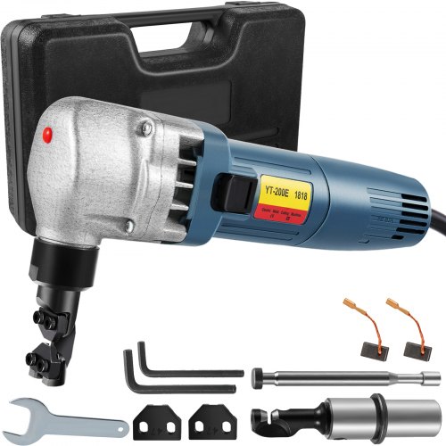 Sheet Metal Nibbler, Electric Metal Nibbler 1800RPM High Speed Rotor, Metal Nibbler Cutter with Replaced Blades, Storage