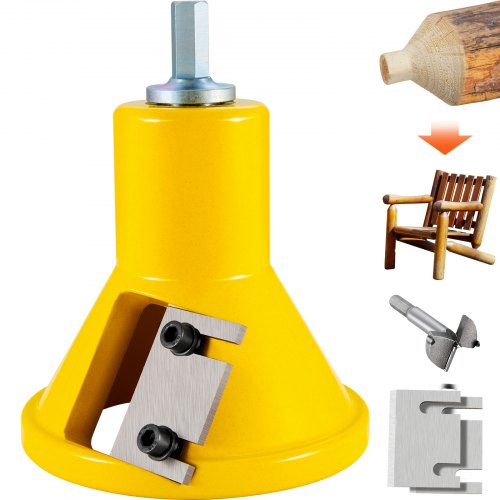 Premium Tenon Cutter, Commercial Woodworking Tool with Dual Blades Steel Log Furniture Cutter Home Master Kit