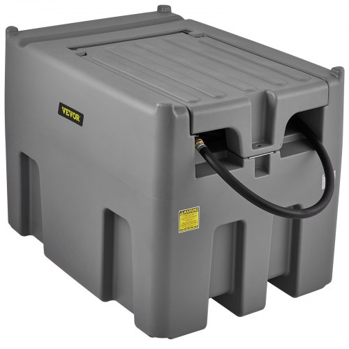 Diesel Fuel Tank Transfer Pump with Hose Gray PE Portable Tank for Easy Fuel Transportation