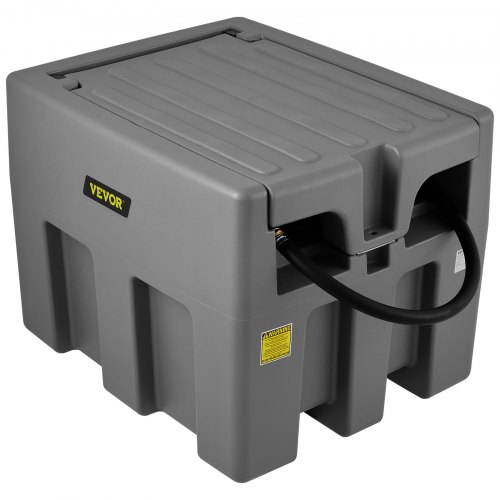 Portable Diesel Tank, GPM Flow Rate, Diesel Fuel Tank with Electric Transfer Pump, Rubber Hose, PE Diesel Transfer Tank
