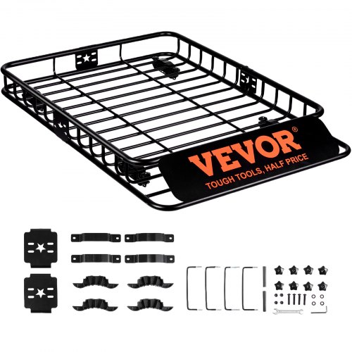 Heavy-Duty Roof Rack Cargo Basket High LBS Universal Rooftop Cargo Carrier for SUV & Truck