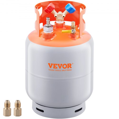 Refrigerant Recovery Tank with Float Switch, Reusable HVAC Recovery Cylinder with Safety Valve