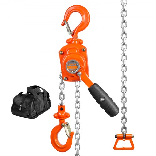 Heavy Duty Lever Chain Hoist Manual Come Along with Steel Chain & Safety Brake