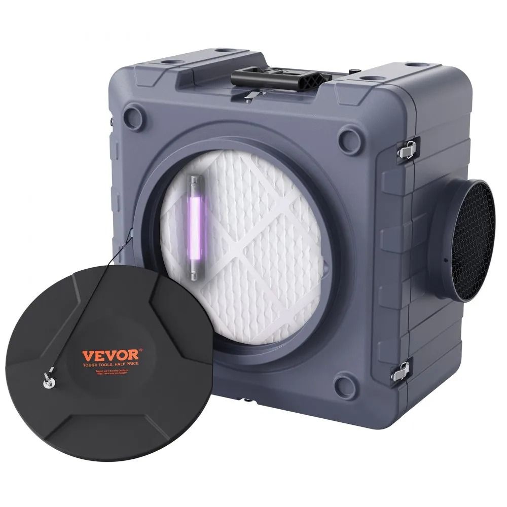 Stackable Negative Air Machine, Air Cleaner, Carbon, Air Scrubber with Stage Filtration for Home, Industrial, Commercial