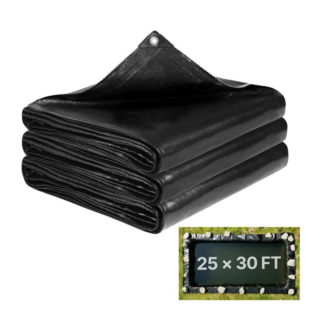 25 x 30 ft Pond Liner 14 Mil Reinforced PE Koi Pond Liner for Water Gardens