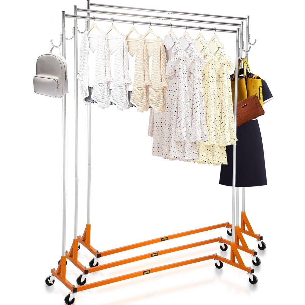 Z Rack Heavy Duty Rolling Garment Rack with Lockable Casters 3 Pack