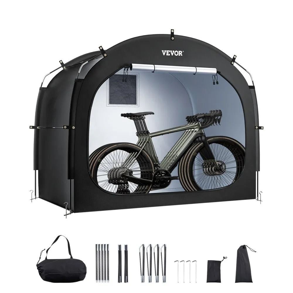 Bike Storage Tent for 4 to 5 Bikes Waterproof Outdoor Bicycle Storage Shelter