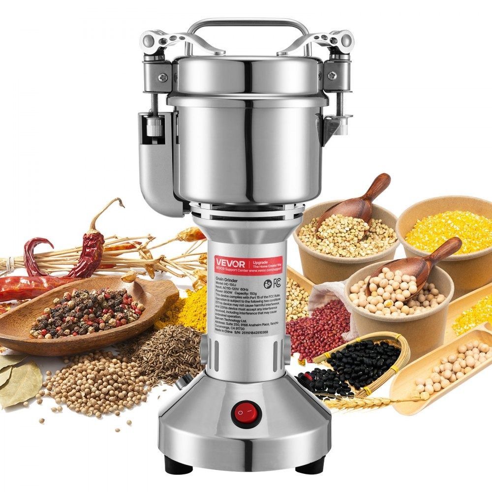 Electric Grain Mill Grinder 850W High Speed Spice and Coffee Powder Machine