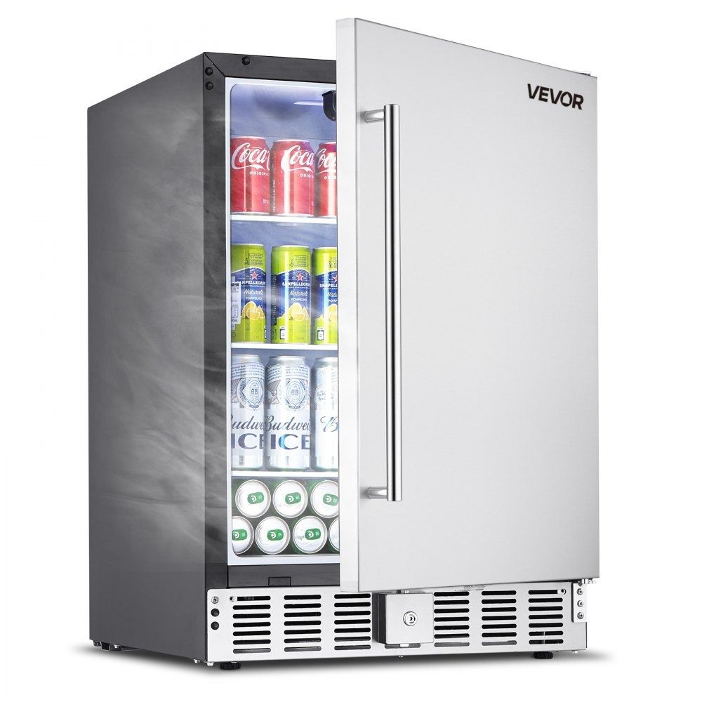 24 Inch Outdoor Beverage Refrigerator 180 Can Built In Beer Fridge Cooler