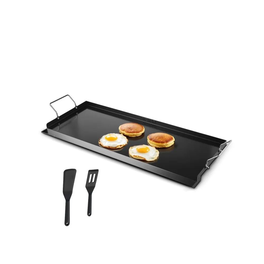 32x14 Carbon Steel Flat Top Griddle for Gas Grill BBQ and Teppanyaki