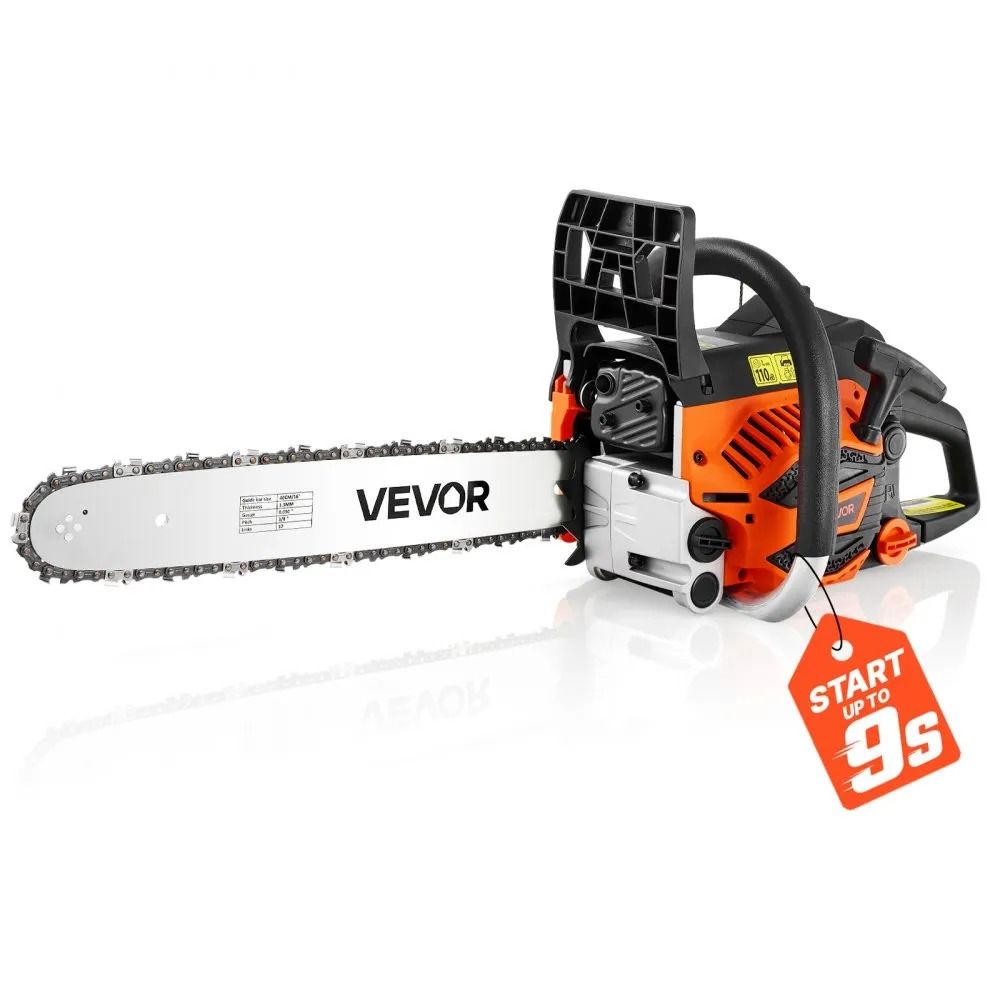 16 Inch 40CC Gas Powered Chainsaw for Fast Wood Cutting and Tree Trimming