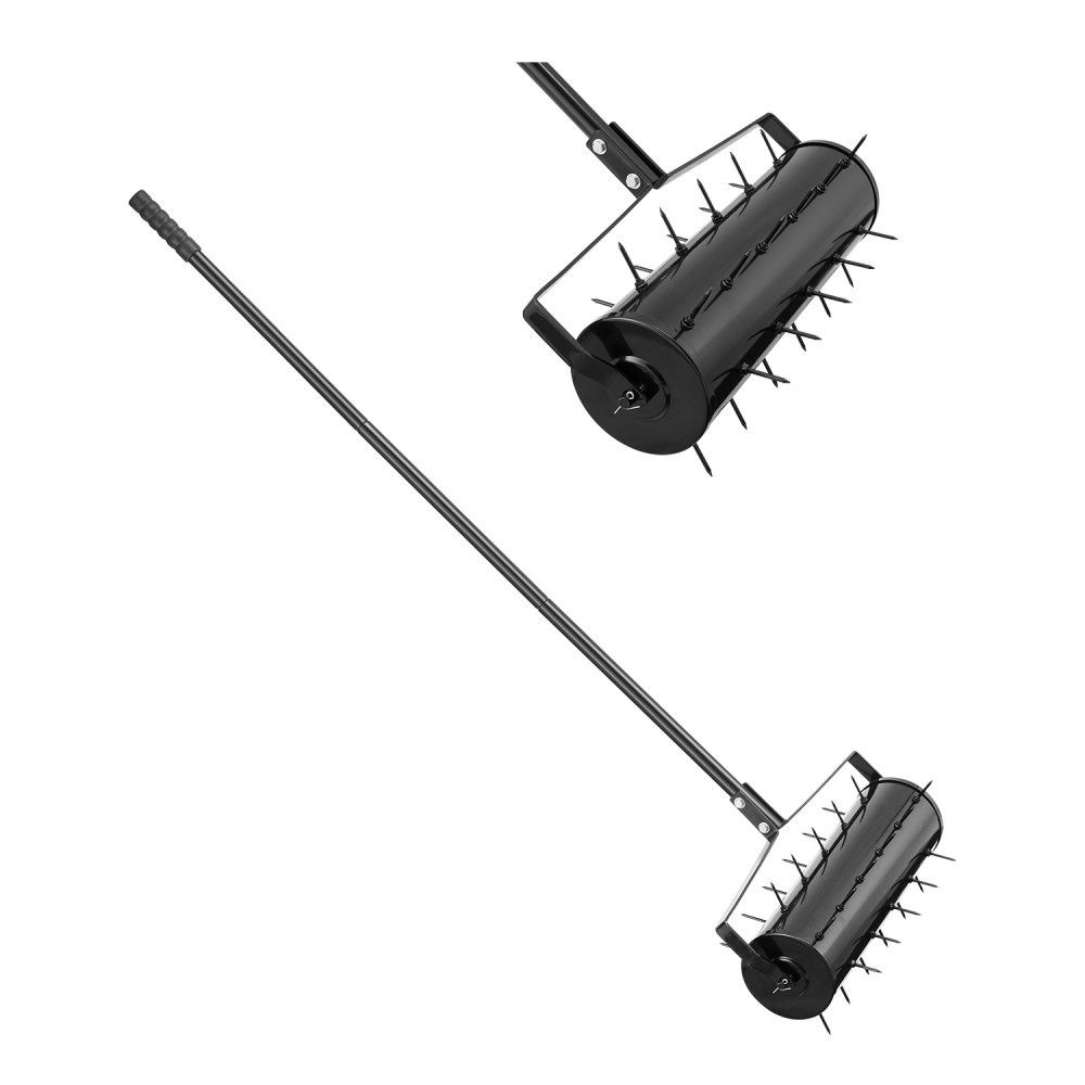 21 Inch Rolling Lawn Aerator Manual Soil Aeration Tool with 33 Spikes