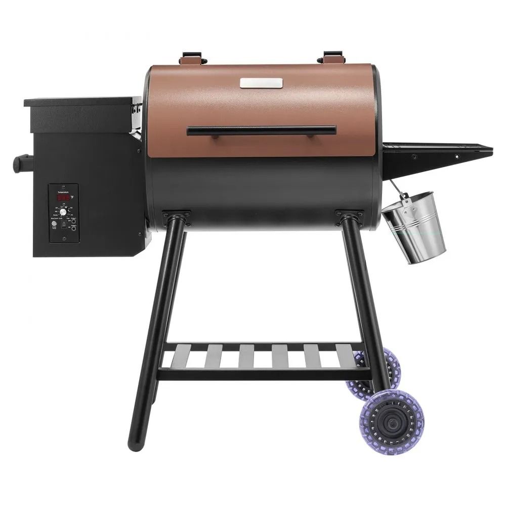 Wood Pellet Grill Smoker 8 in 1 Outdoor BBQ Grill with Digital Control and 456 Sq In Cooking Area
