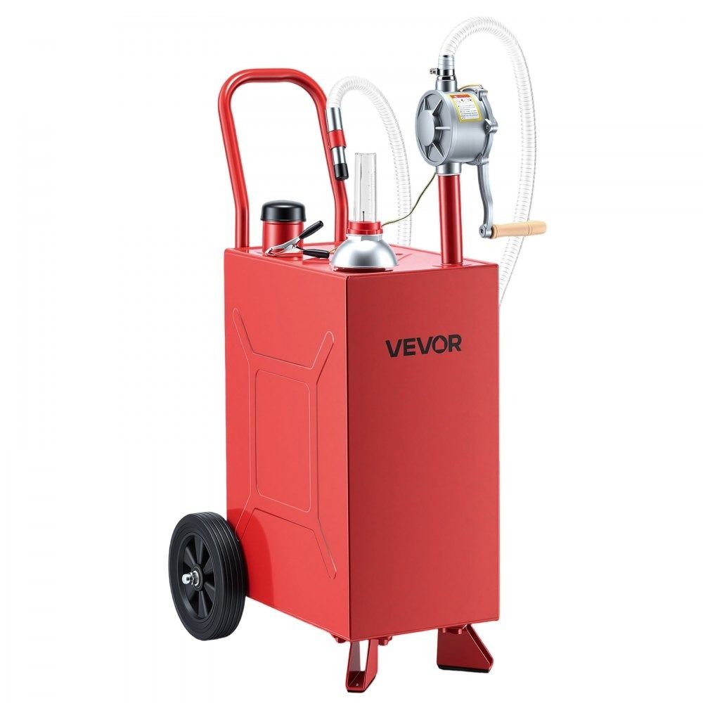 15 Gallon Fuel Caddy with Manual Pump Portable Gas and Diesel Fuel Tank