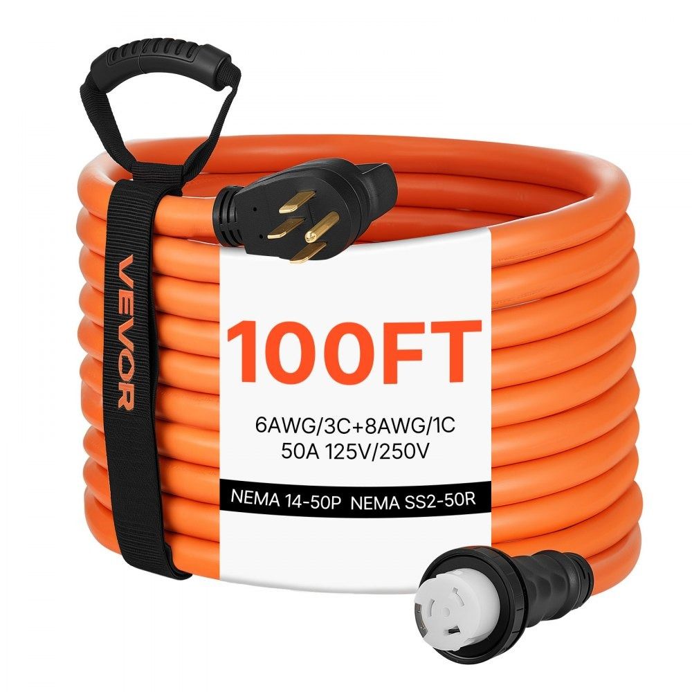 100FT 50 Amp Generator Cord Heavy Duty RV Power Cord with Twist Lock